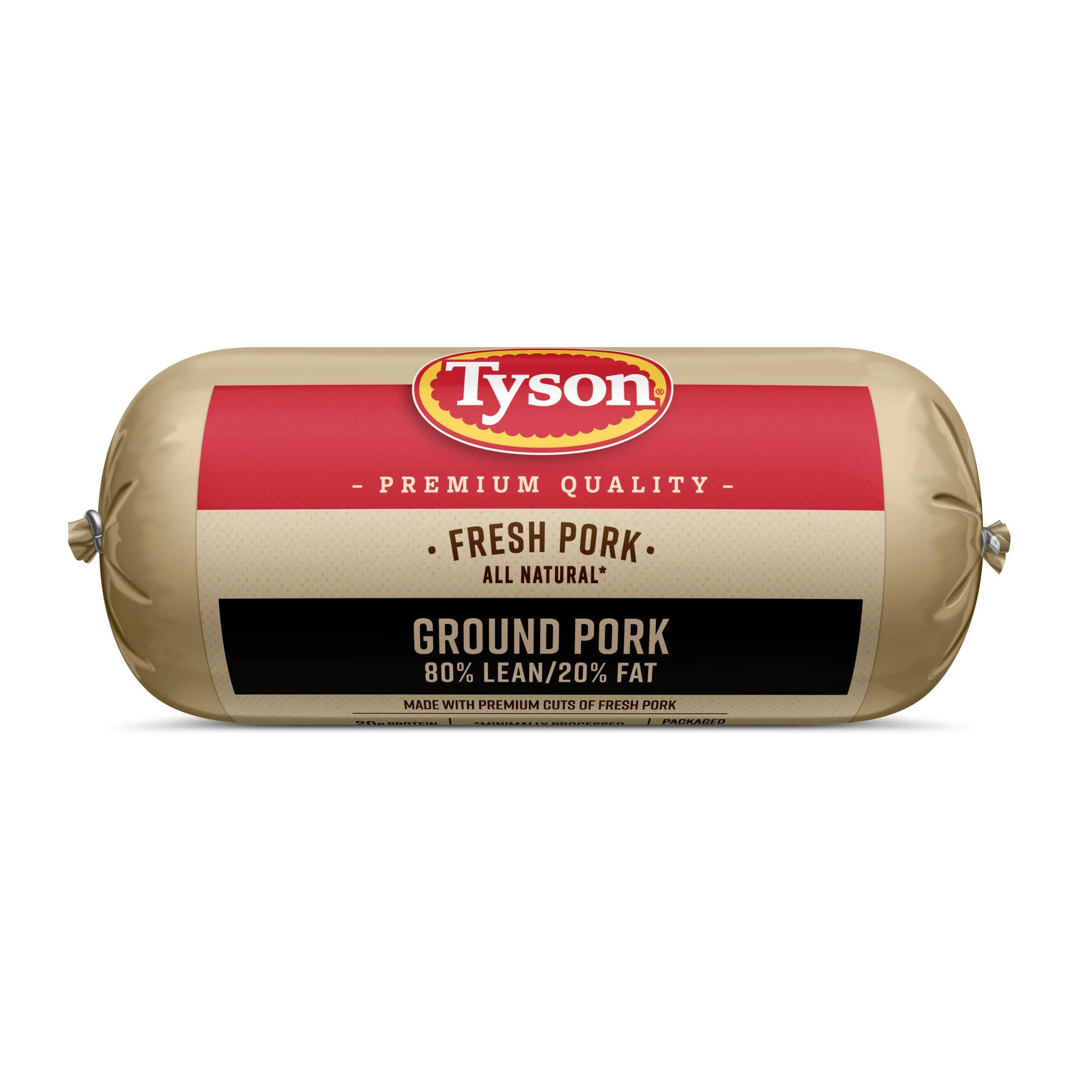 Tyson® Frozen Ground Pork, 80% Lean/20% Fat, All Natural* Premium Meat, 1 Lb Chub | Walmart (US)
