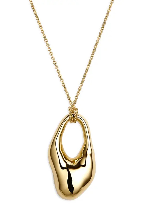 Monica Vinader Antica Bold Pendant Necklace in 18Ct Gold Vermeil at Nordstrom | Nordstrom