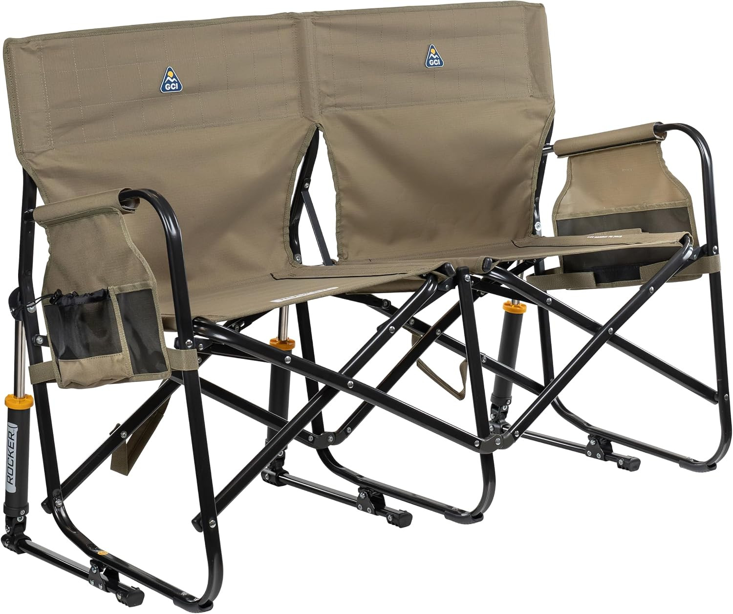GCI Outdoor Tandem Rocker | Comfort Camping Chair Built for Two - Aged Fatigue | Amazon (US)