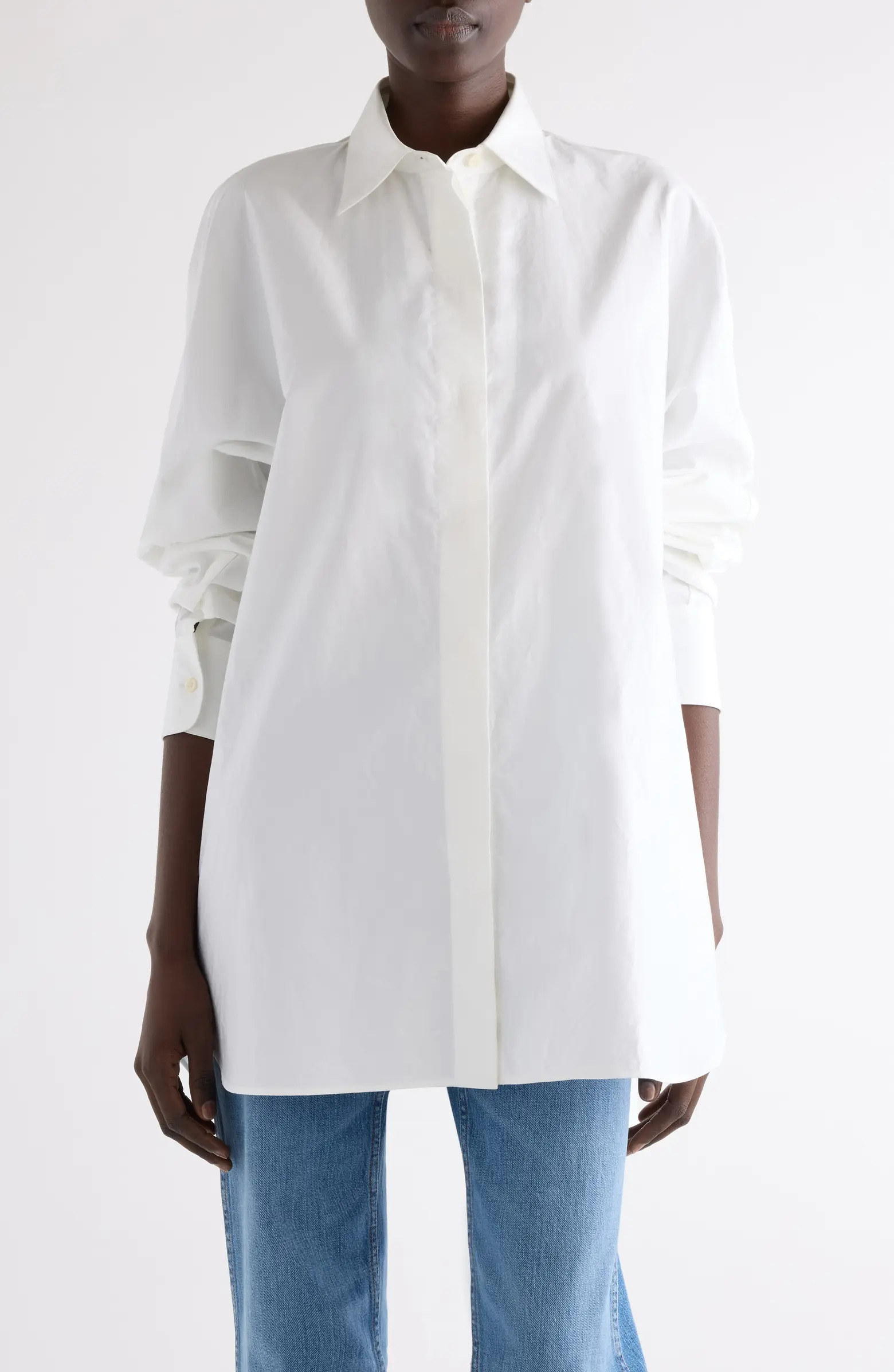 Givenchy Cocoon Cotton Poplin Button-Up Shirt | Nordstrom | Nordstrom