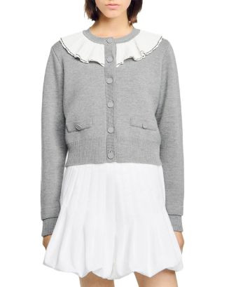 Contrast Collar Cardigan | Bloomingdale's (US)