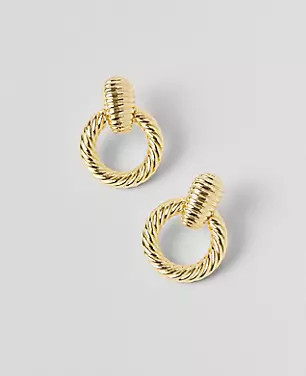 Rope Doorknocker Drop Earrings | Ann Taylor