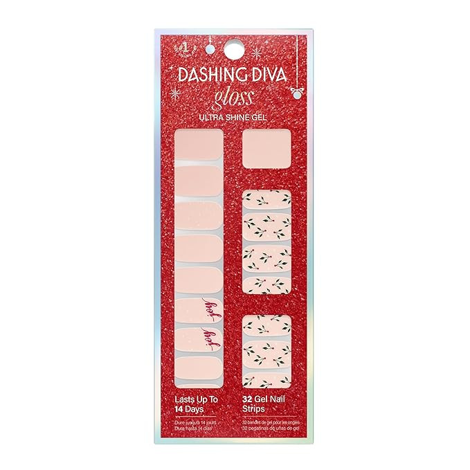 Dashing Diva Gloss Nail Strips - Joy To The Girl - UV Free, Chip Resistant, Long Lasting Gel Nail... | Amazon (US)