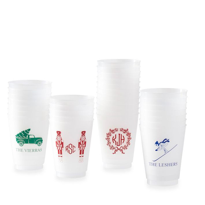 Holiday Plastic Party Cups, Set of 25 | Mark and Graham