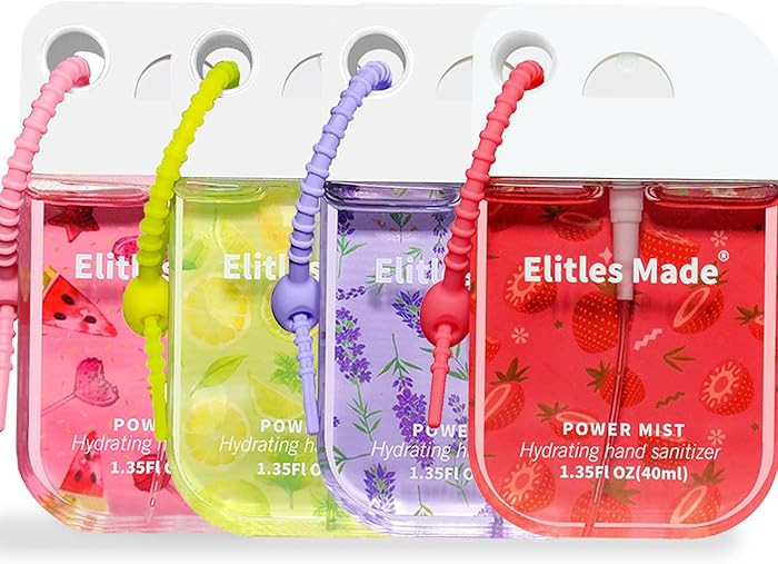 Hand Sanitizer Spray, 4Pack Spray Hand Sanitizer Travel Size With Cute Keychain, Scented Power Mi... | Amazon (US)