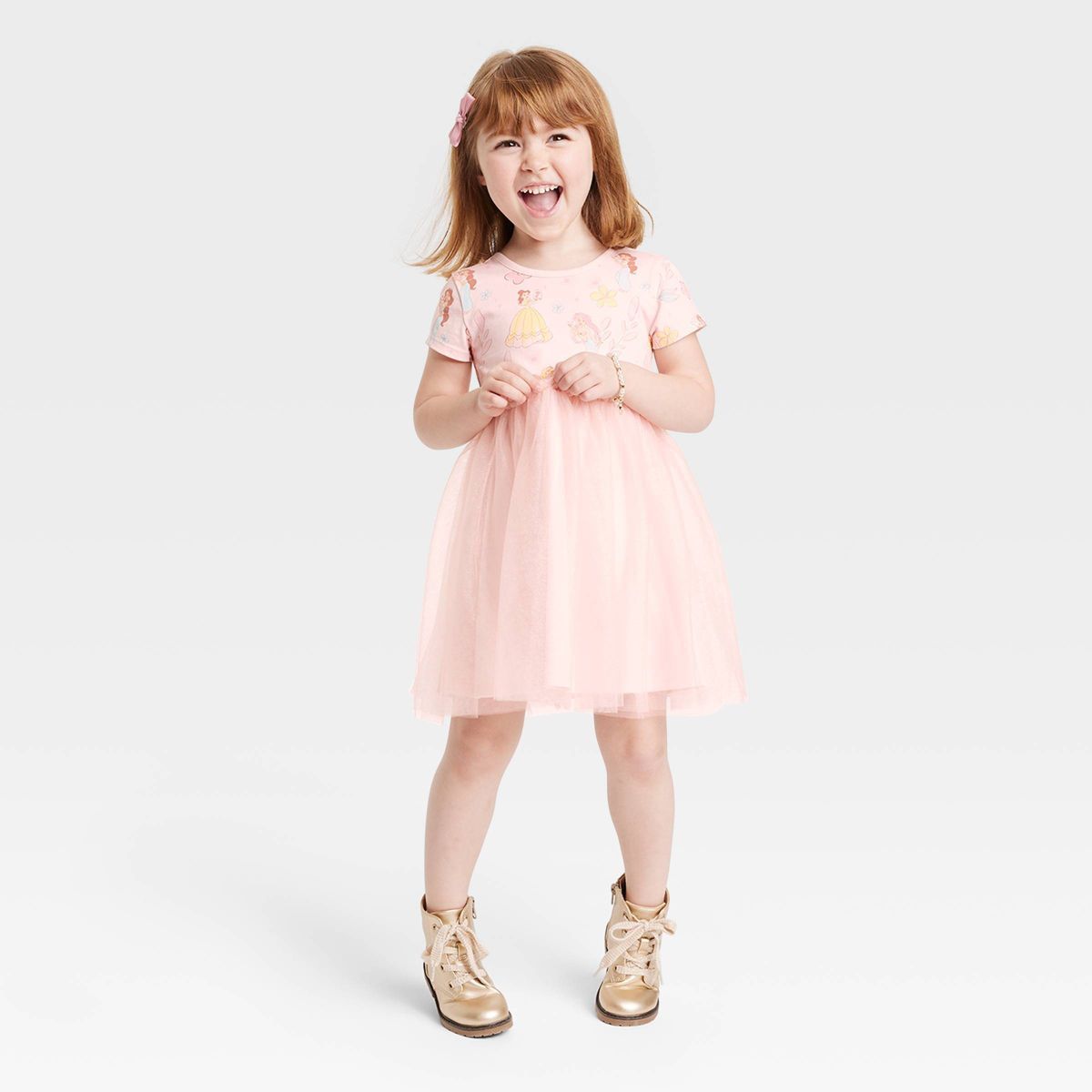 Toddler Girls' Disney Princess Printed Tutu Dress - Pink | Target