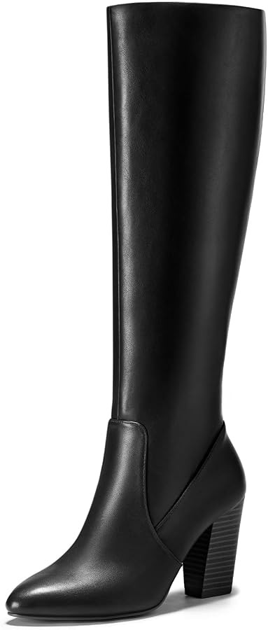 FITORY Knee High Boots Women, Fold Over Pointed Toe Fashion Tall Shoes | Amazon (US)