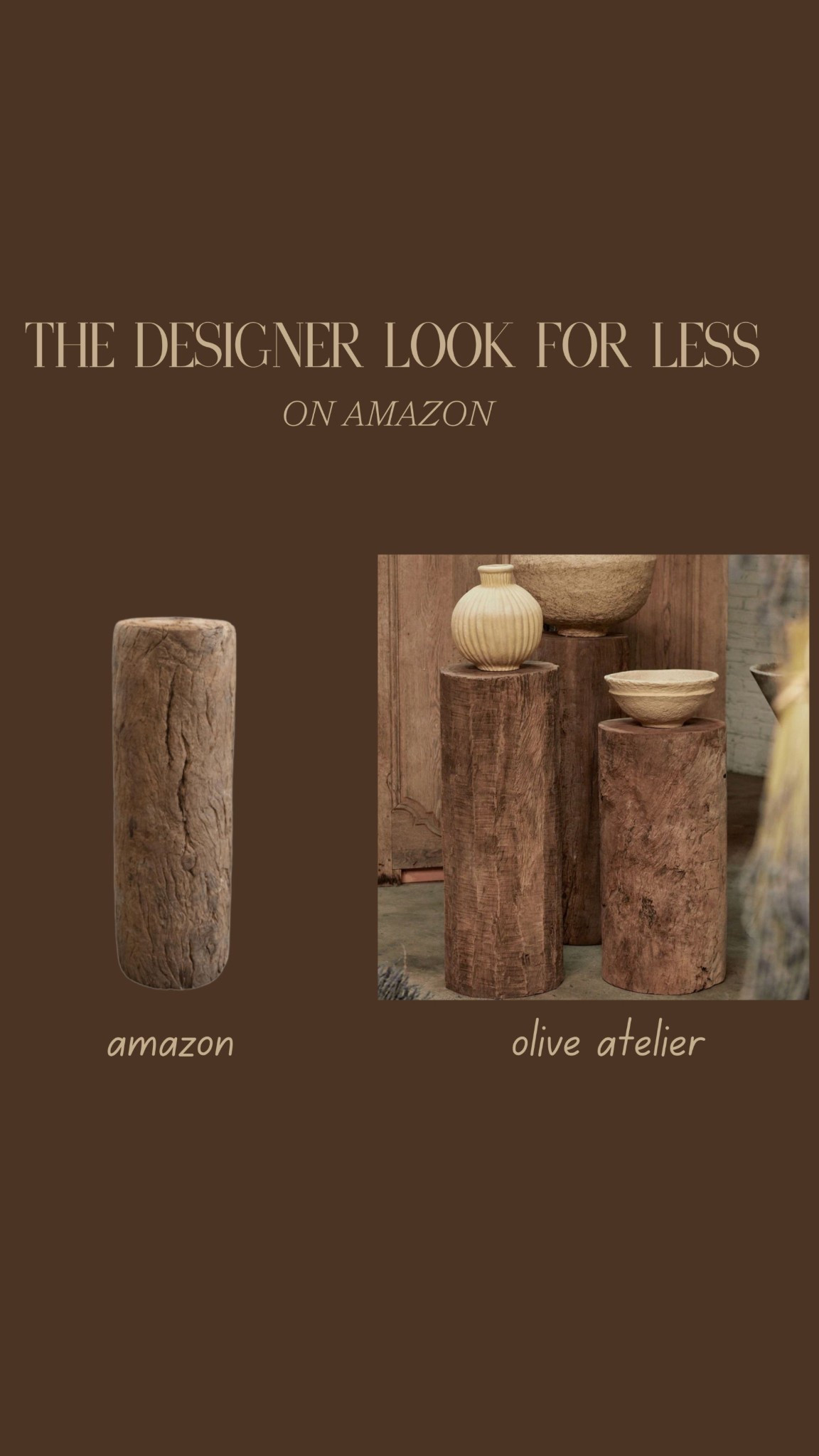 the designer look for less! reclaimed wood pedestal

#LTKHome