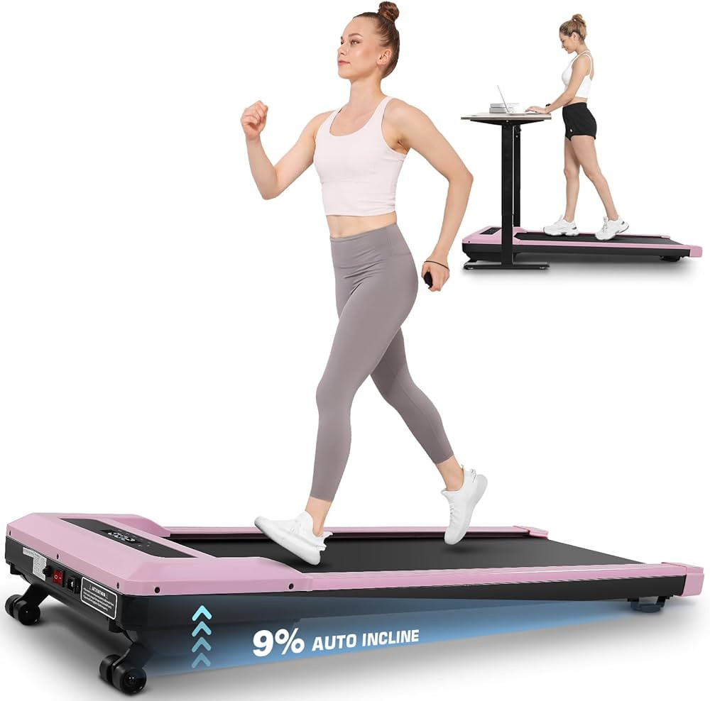 Walking Pad Treadmill with 9% 9-Level Auto Incline, 3000 lbs Capacity and Upgrade LED Screen Unde... | Amazon (US)