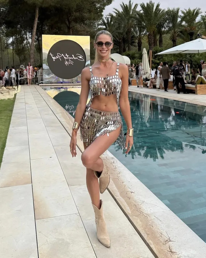 Chainmail Matching two piece, Silver Mirror Set, Sequin Outfit, Gold top and skirt, metallic skir... | Etsy (US)