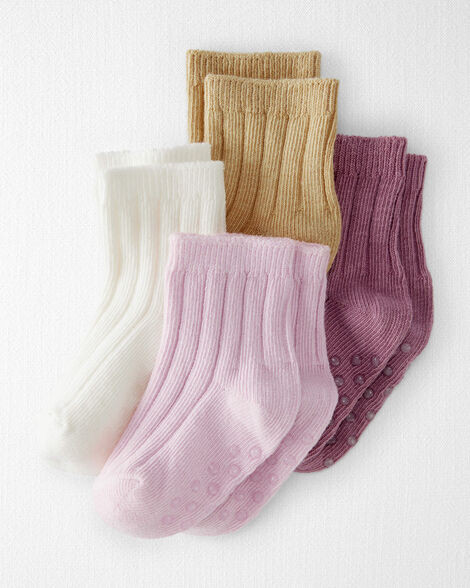 Baby 4-Pack No-Slip Socks Made with Organic Cotton | Carter's Inc