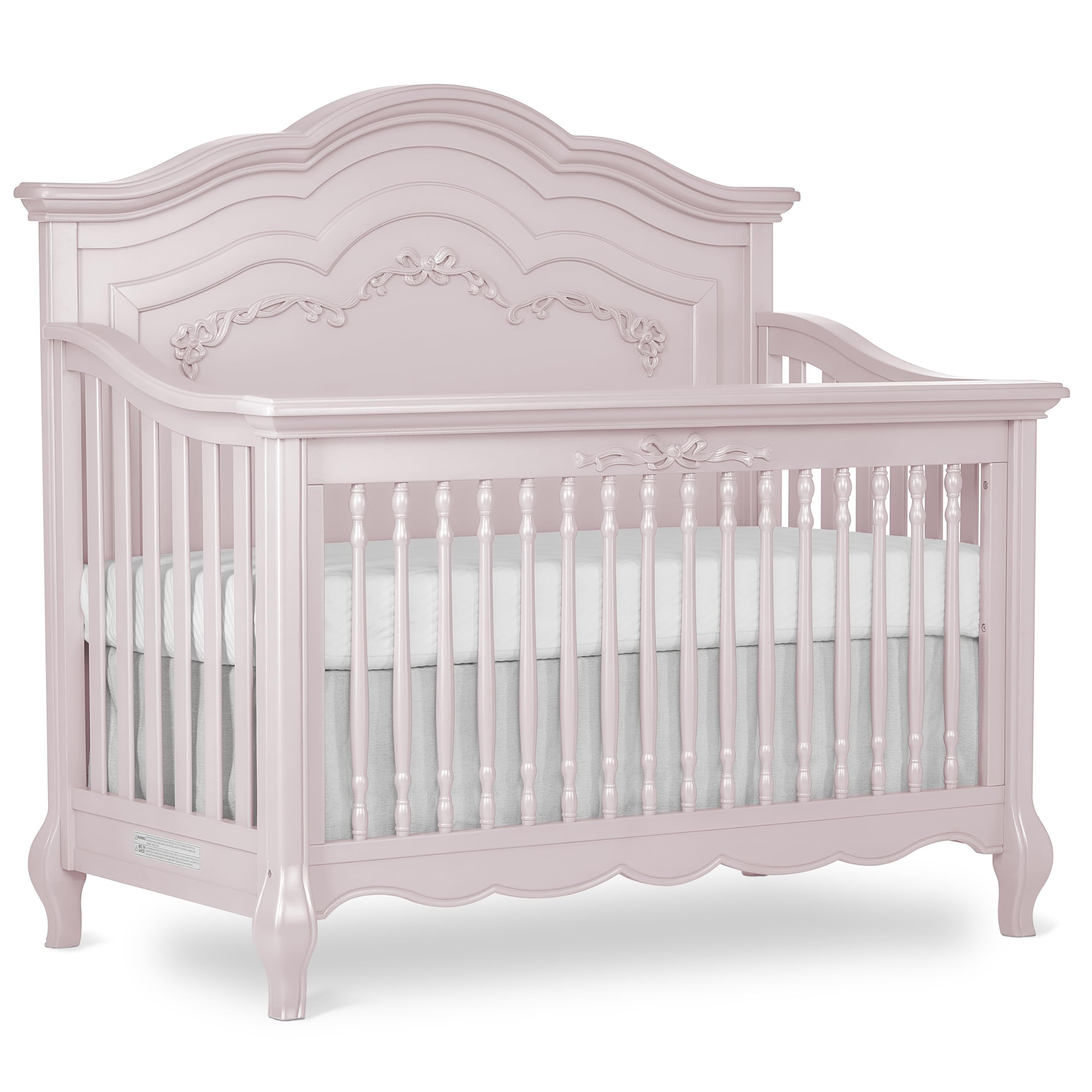 Evolur Aurora 5-in-1 Convertible Full-Size Baby Crib in Dusty Rose, GreenGuard Gold & JPMA, 3 Mat... | Amazon (US)
