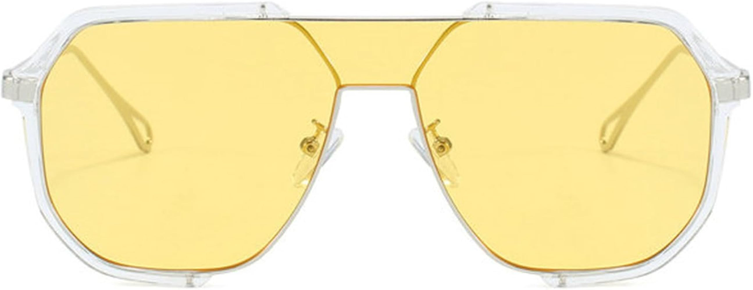 willochra Fashion Oversized Square Women Sunglasses Vintage Punk Men Outdoor Eyewear Shades UV400 | Amazon (US)