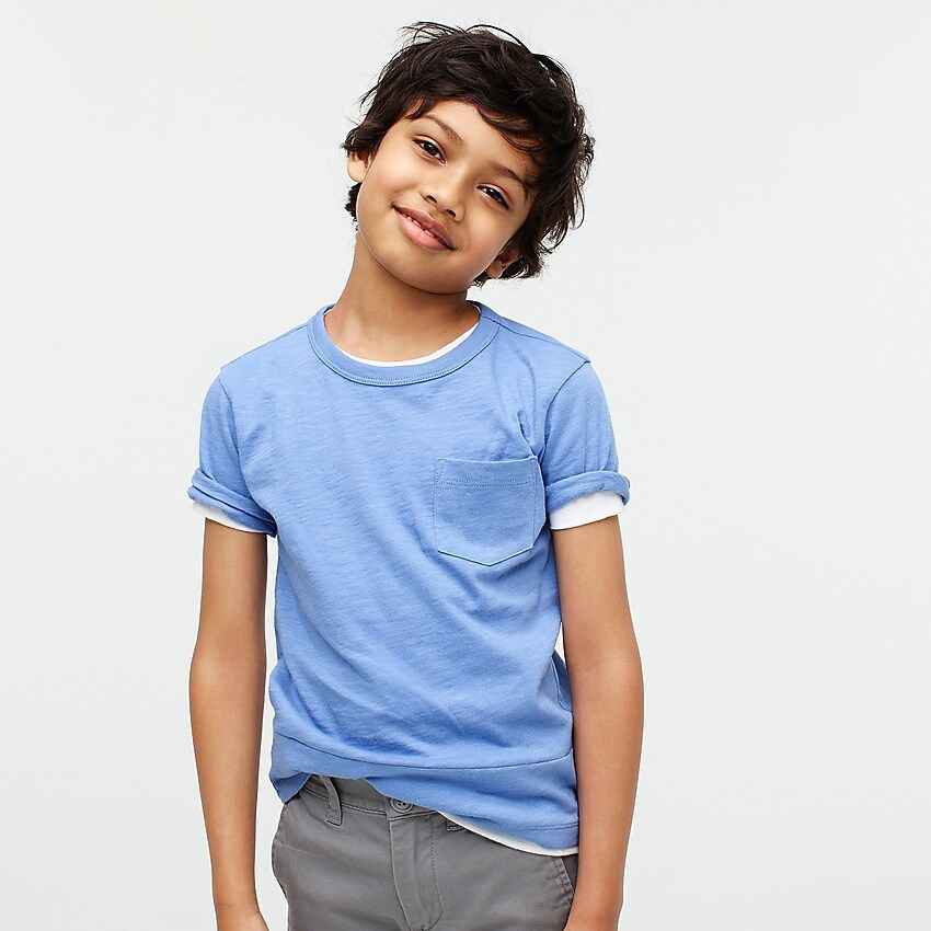 Kids' pocket T-shirt in slub cotton | J.Crew US