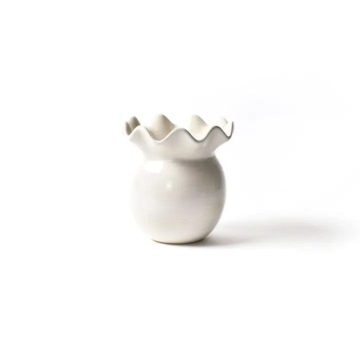 Ruffle Vase, Large in White | Hunt and Hostess (US)