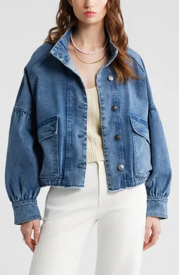 Blouson Sleeve Denim Jacket | Nordstrom