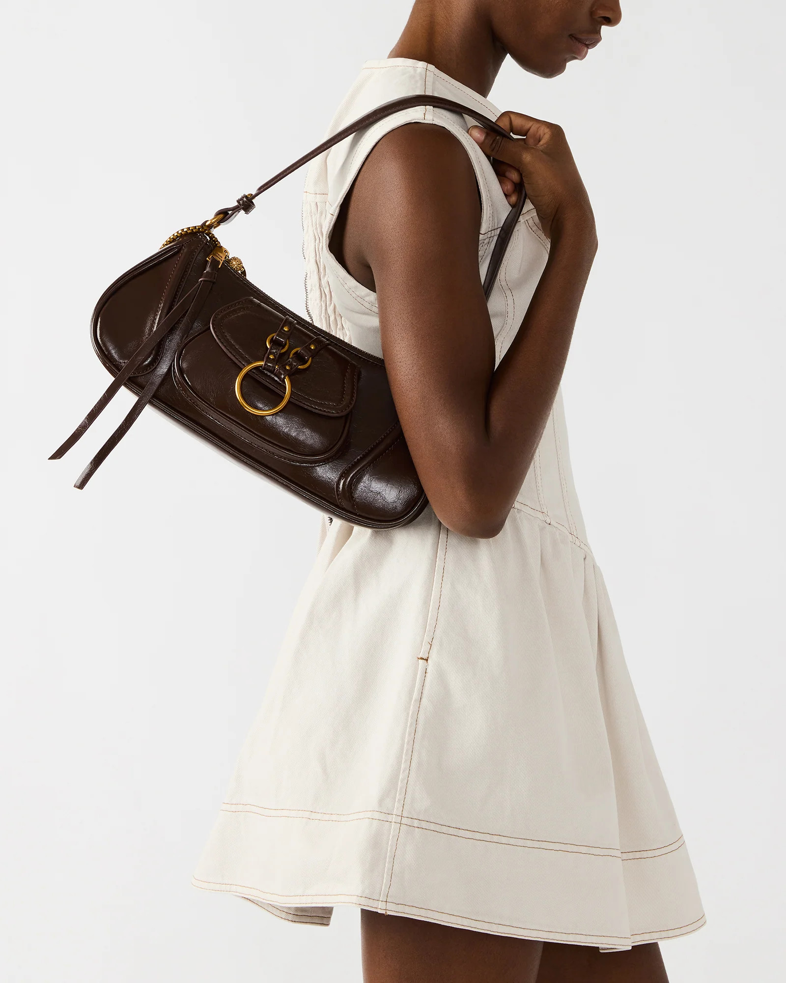 LUXXAR Bag Brown Shoulder Strap Boho-Inspired Handbag | Steve Madden (US)