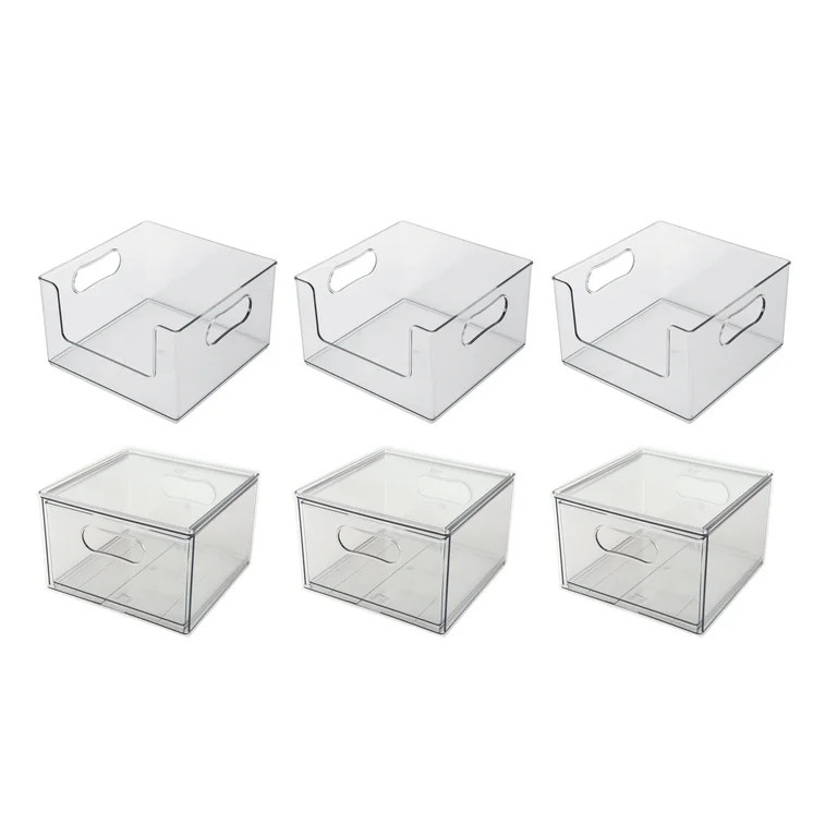 The Home Edit 6-Piece Clear Plastic Small Space Edit Modular Storage System | Walmart (US)