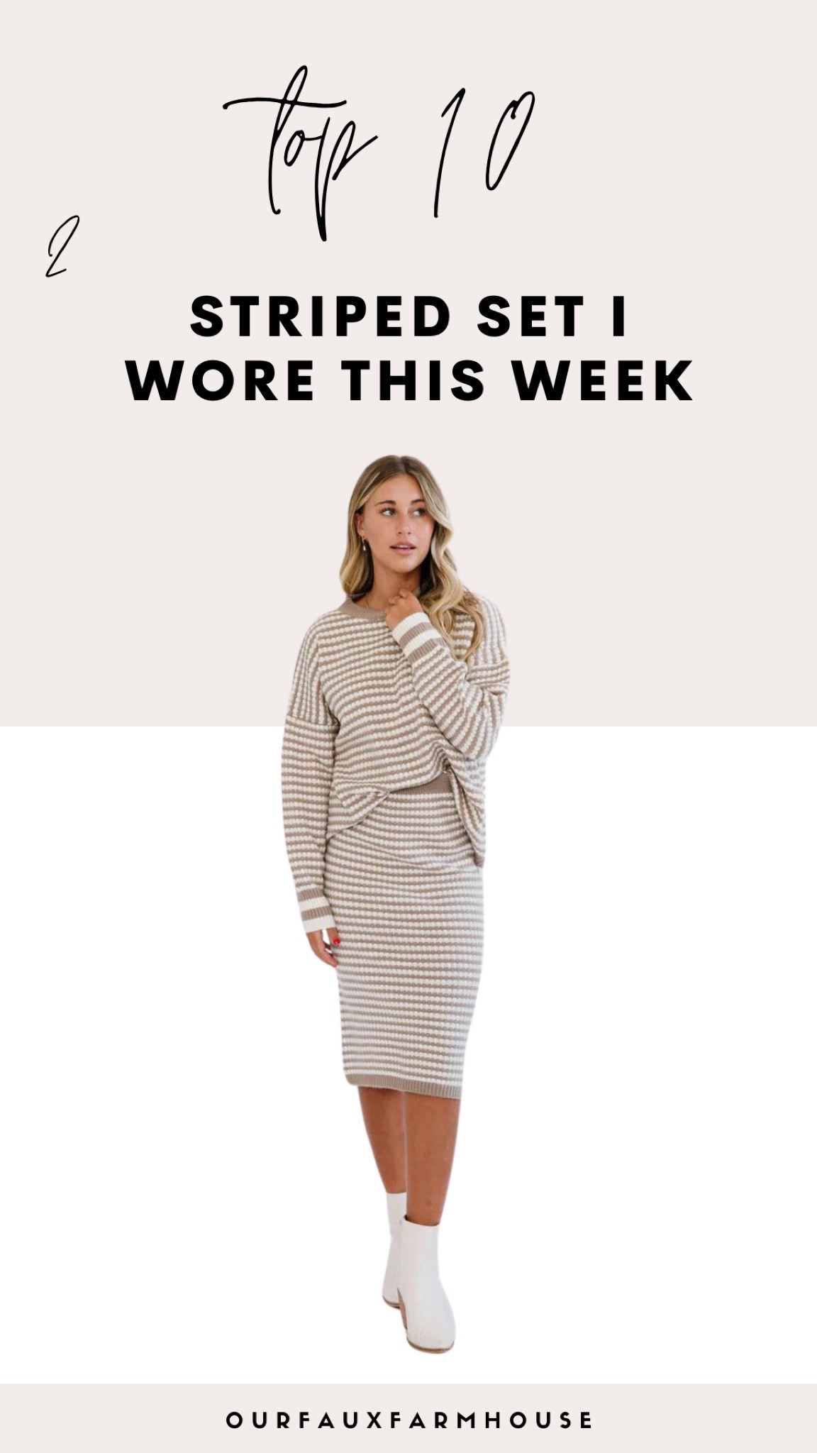 Striped set I wore this week! $82 for both pieces  