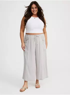 Cropped Straight Leg High-Rise Pant | Torrid (US & Canada)