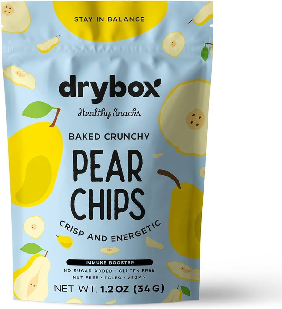 Drybox Pear Chips No Sugar Added 1 Pack | Thin Sliced Unsweetened Non GMO, Dehydrated With the Ri... | Amazon (US)
