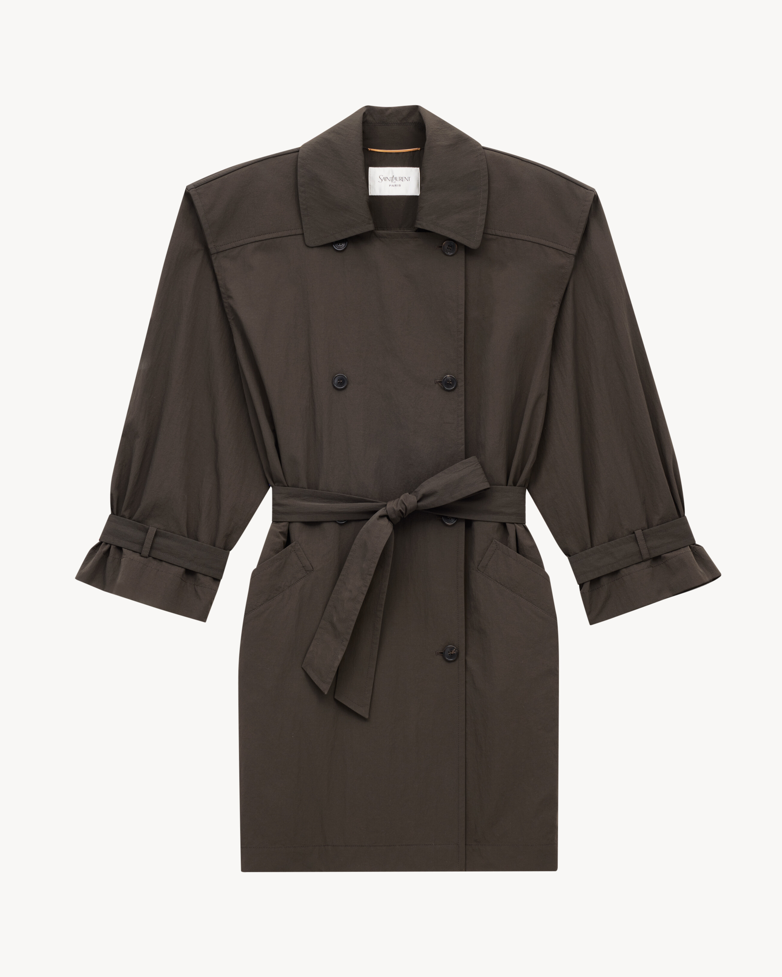 trench coat in crinkled nylon | Saint Laurent Inc. (Global)