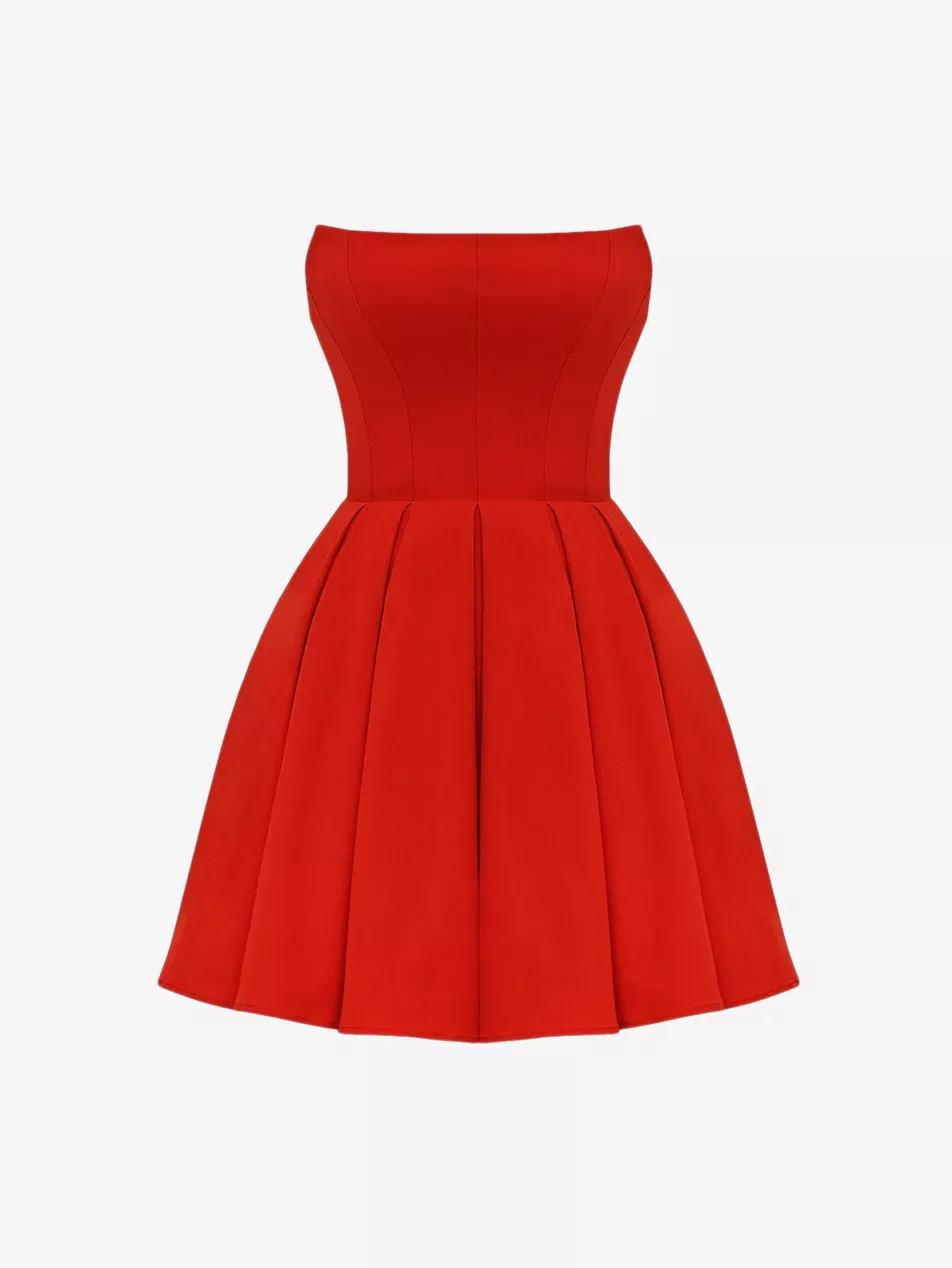 Emmanuela strapless woven mini dress | Selfridges