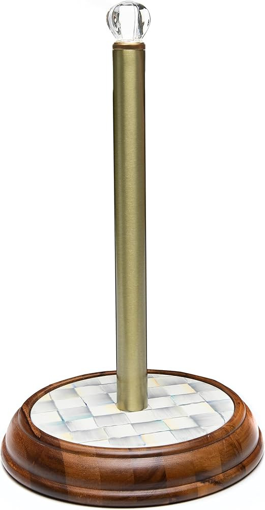 MACKENZIE-CHILDS Wood Paper Towel Holder, Decorative Paper Towel Holder for Kitchen, Grey-and-Whi... | Amazon (US)