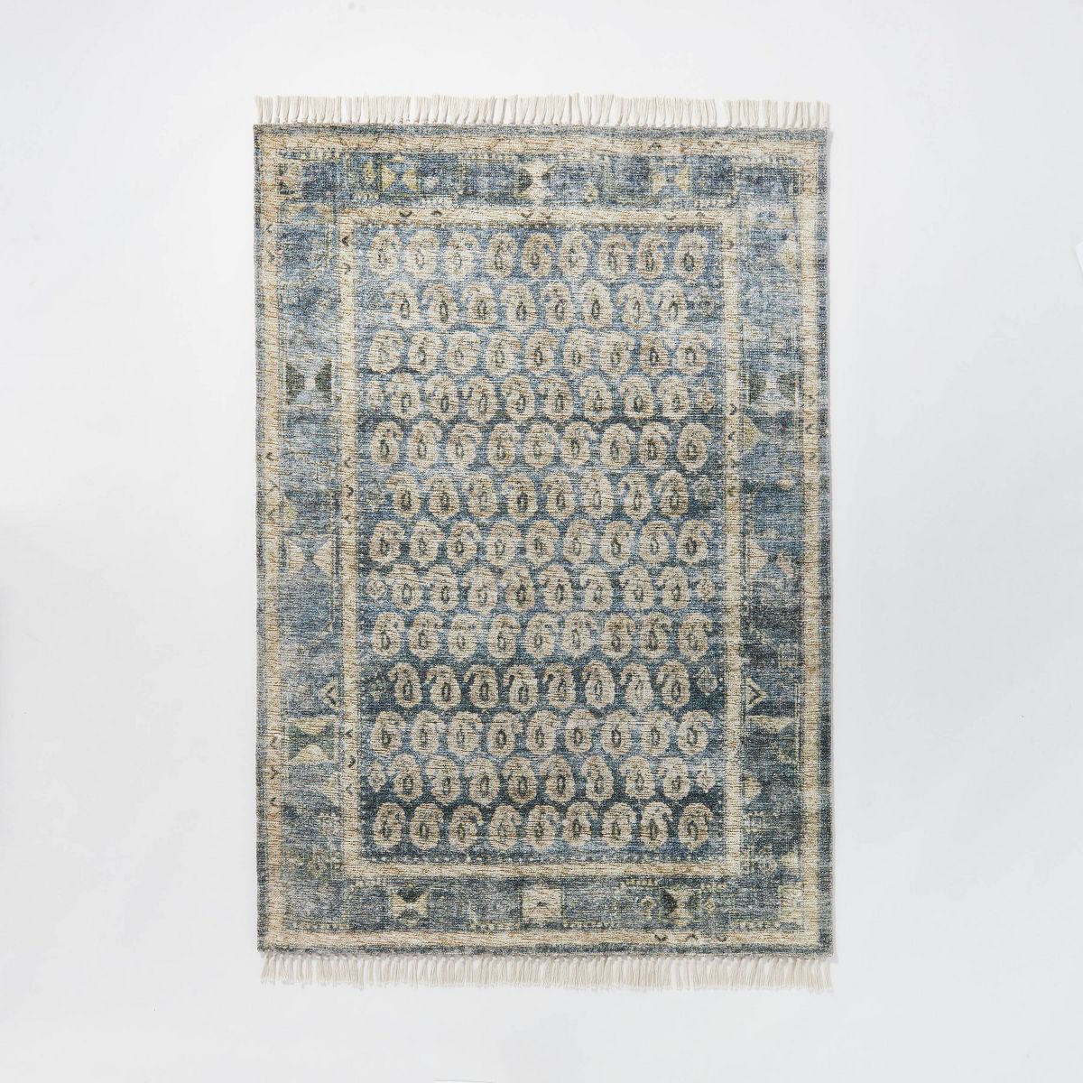 5'x7' Lost Creek Printed Paisley Rug Blue - Threshold™ designed with Studio McGee | Target