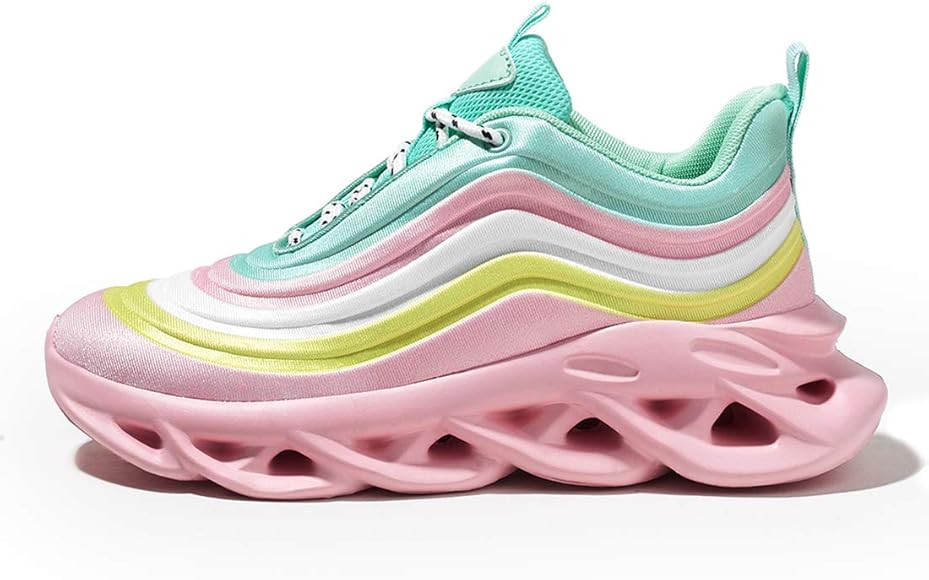 LUCKY STEP Women's Chunky Platform Tie Dye Rainbow Sneakers Tennis Running Fashion Shoes | Amazon (US)