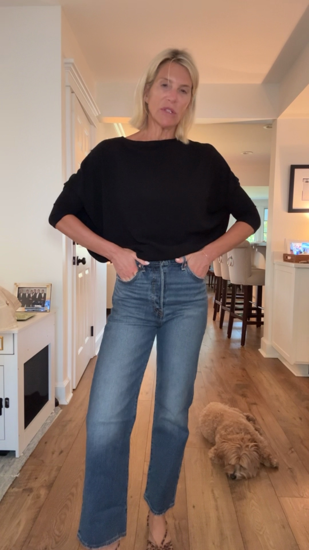 Didn’t record the first part of the video 😂. Turns out these have no stretch but my regular size 25 looks better than going up to a 26

#LTKootd #LTKOver40 #LTKmomlife