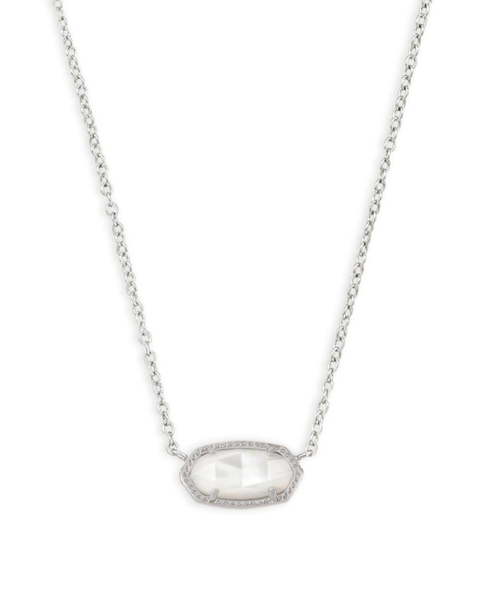 Elisa Silver Pendant Necklace in Ivory Mother-of-Pearl | Kendra Scott | Kendra Scott