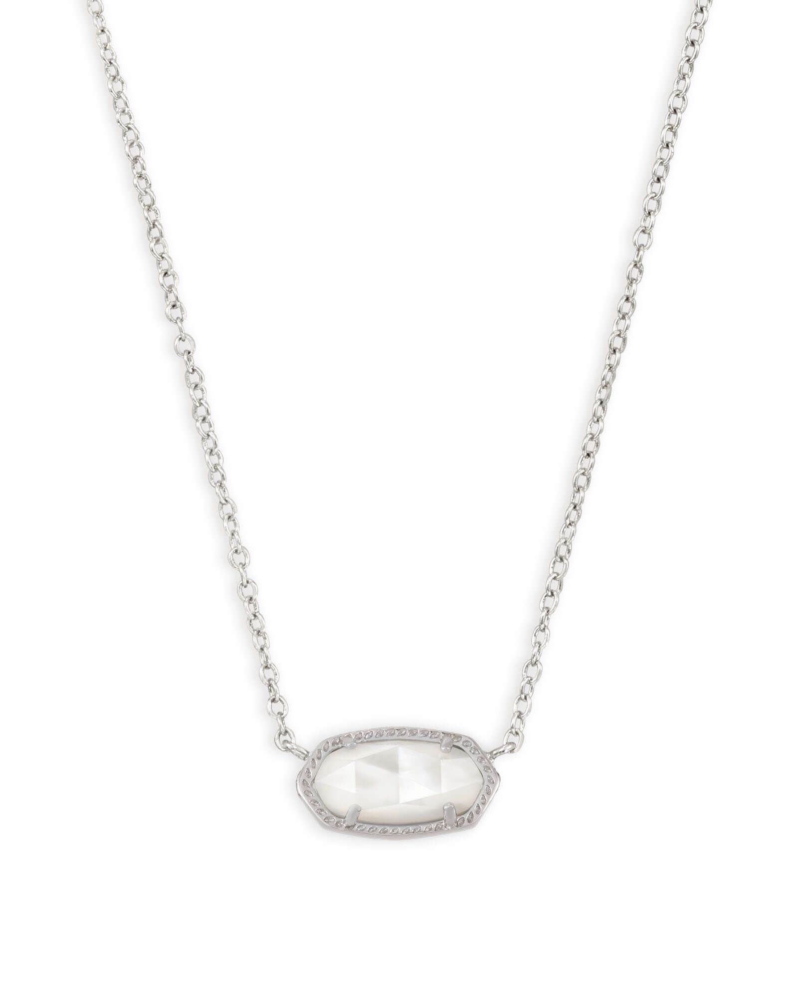 Elisa Silver Pendant Necklace in Ivory Mother-of-Pearl | Kendra Scott