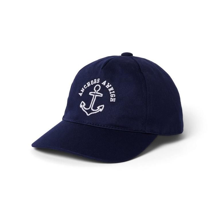 Embroidered Anchors Aweigh Cap | Janie and Jack