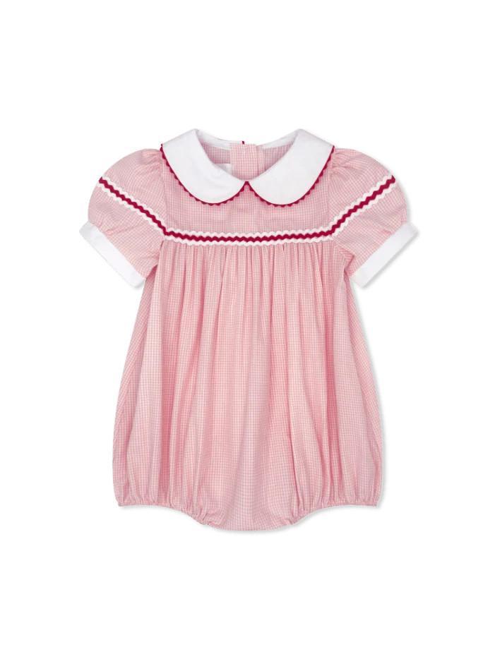 Kendall Bubble - Classic Pink Minigingham, Ric Rac (FL26) | Lullaby Set