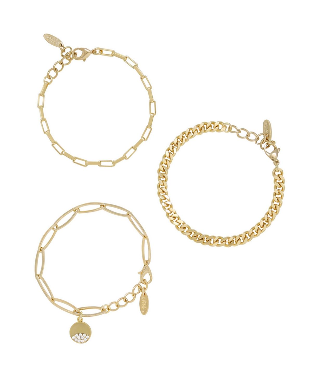 Ettika 18K Gold Plated Power of Three Bracelet Set, 3 Pieces | Macys (US)