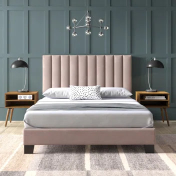 Meurer Queen Upholstered Platform 3 Piece Bedroom Set | Wayfair North America
