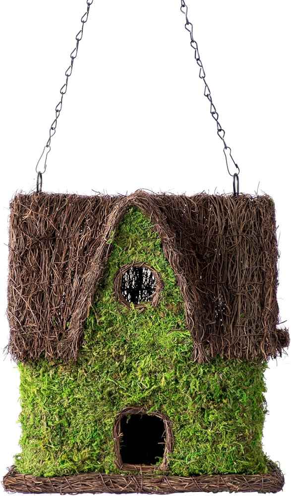 SuperMoss (56006) Chateau Birdhouse Wicker Roof Outdoor Garden Decor Covered with Fresh Green Mou... | Amazon (US)