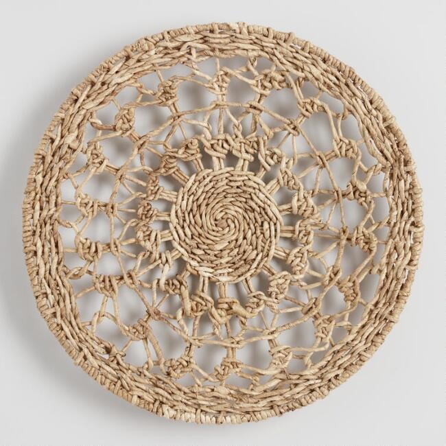 Natural Woven Banana Bark Disc Wall Decor | World Market