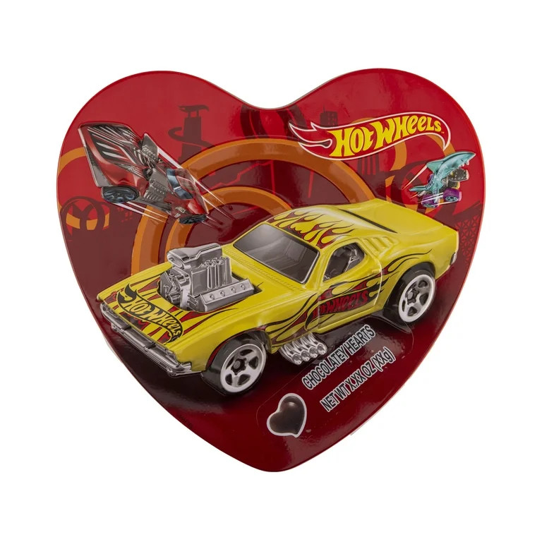 Hot Wheels Heart Tin with 10 pieces of Chocolate | Walmart (US)