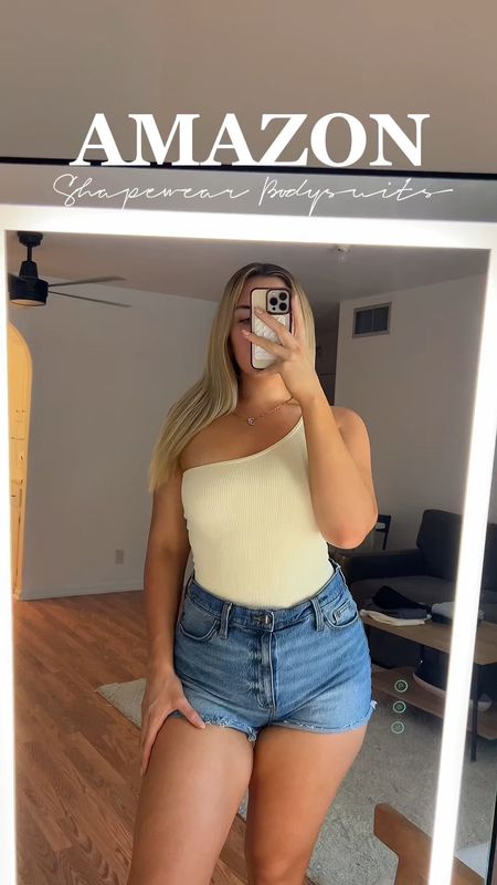 These one-shoulder shapewear bodysuits are so stretchy and flattering! I’m wearing size L✨ My entire closet is Amazon OQQ at this point 👀 This brand is a must try! ☁️ Click below to shop! Follow me for daily finds 🤍

Amazon, Amazon finds, amazon fashion, amazon must haves, amazon try on, Amazon clothes, amazon shapewear, shapewear, shapewear tops, skims dupes, skims inspired tops, shapewear shirts, shirt, long sleeve shirt, long sleeve top, bodysuit, shapewear bodysuit, amazon bodysuits, amazon haul, one shoulder top, one shoulder bodysuit, amazon video, amazon try on haul, Amazon fashion finds, OQQ, neutral outfit, neutral style, neutral tops, neutral wardrobe, capsule wardrobe, minimalist, minimalist wardrobe, fall outfit, minimalist outfit, winter outfit, basic outfit, amazon basics, jeans, boots, family photos, casual outfit, casual fall outfits, casual winter outfits, trendy outfits, tiktok fashion, tiktok outfit, fall trends outfit, running errands outfit, concert outfit, travel outfit, vacation outfit, gifts for her, Christmas, Christmas gifts, gift ideas for her 

#LTKHolidaySale #LTKGiftGuide #LTKSeasonal #LTKHoliday #LTKVideo #LTKover40 #LTKU #LTKstyletip #LTKmidsize #LTKfitness #LTKfindsunder50 #LTKworkwear #LTKtravel