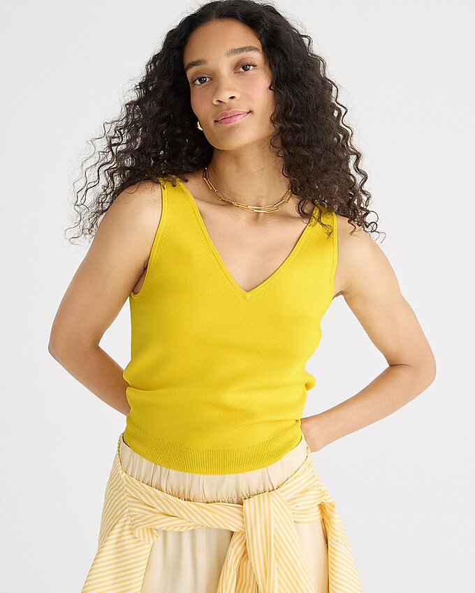 Fitted V-neck sweater-tank in soft rayon blend | J. Crew US