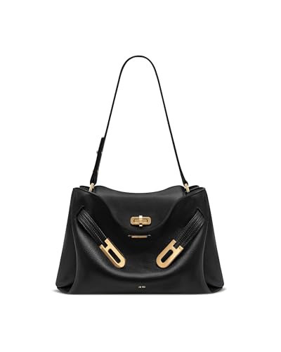 JW PEI Women's Rhea Pebbled Double Buckle Shoulder Bag - Black | Amazon (US)