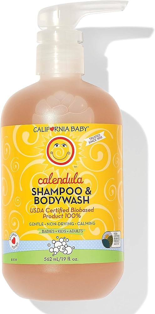 California Baby Calendula Shampoo and Body Wash (Pack of 1) | 100% Plant-Based, USDA Certified, A... | Amazon (US)