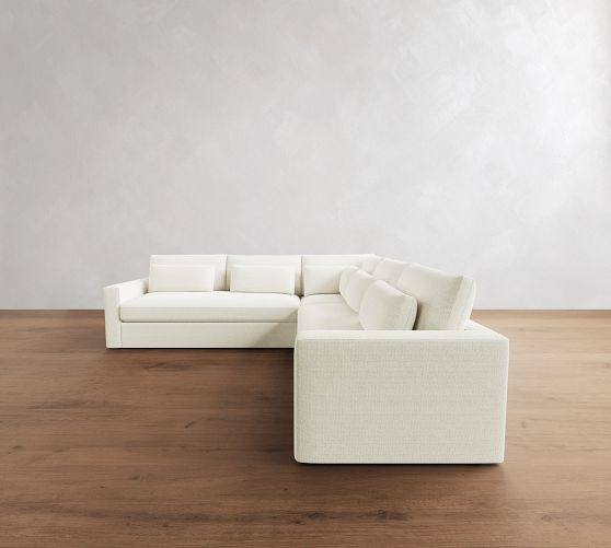Westwood Square Arm Deep Seat 3-Piece L-Shaped Sectional (122") | Pottery Barn (US)