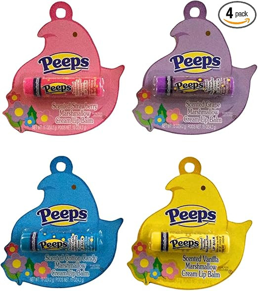 Peeps Lip Balm Set of 4 Scented Marshmallow Cream Flavors | Amazon (US)