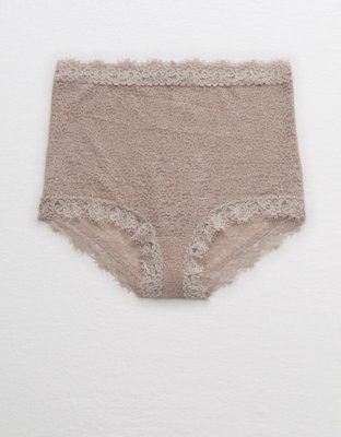 Aerie Eyelash Lace High Waisted Boybrief Underwear | American Eagle Outfitters (US & CA)