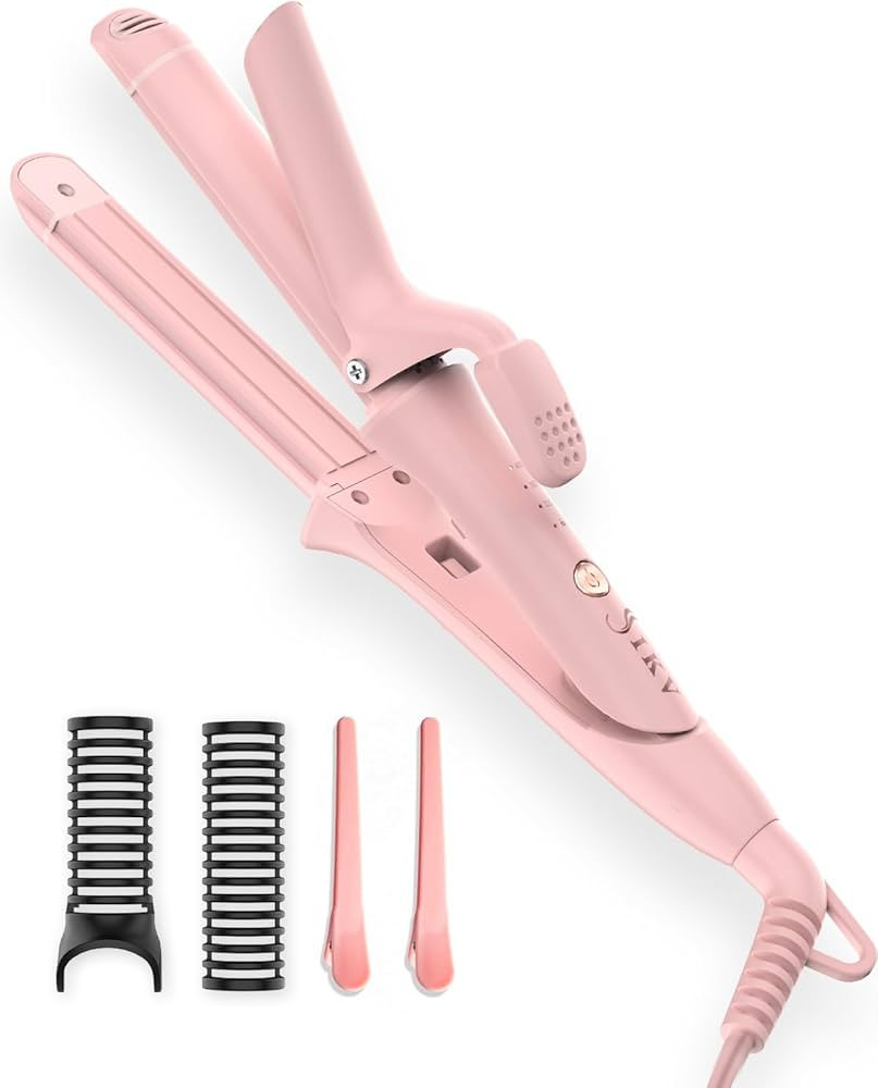 Travel Curling Iron,Dual Voltage (100-240V) Curling Iron 1 inch ,2 in 1 Hair Straightener and Cur... | Amazon (US)