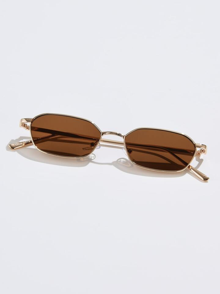 1 Par De Óculos Da Moda Com Armação Metálica E Lente Tonalizada Para O Dia A Dia, Vintage Para Presente Feminino, Óculos De Sol De Praia Para Verão, Acessórios De Praia E Escola Para Mulheres, Óculos De Sol, Básicos E Adequados Para Suéter, Denim, Calça De Moletom, Jaqueta, Vestido E Camisa De Manga Comprida, Sombreamento Elegante, Passeios Em Família, Viagens, Férias | SHEIN
