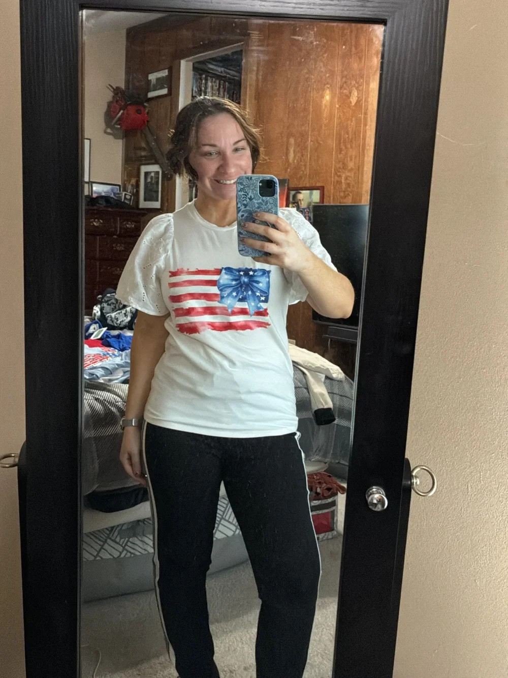 handmade patriotic bow flag graphic tee | Poshmark